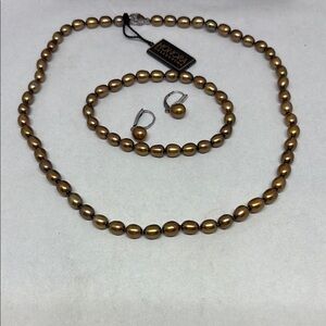 Honora Gold Pearl Jewelry Set